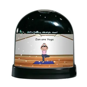Yoga, Female - Friendly Folks Personalized Snow Globe