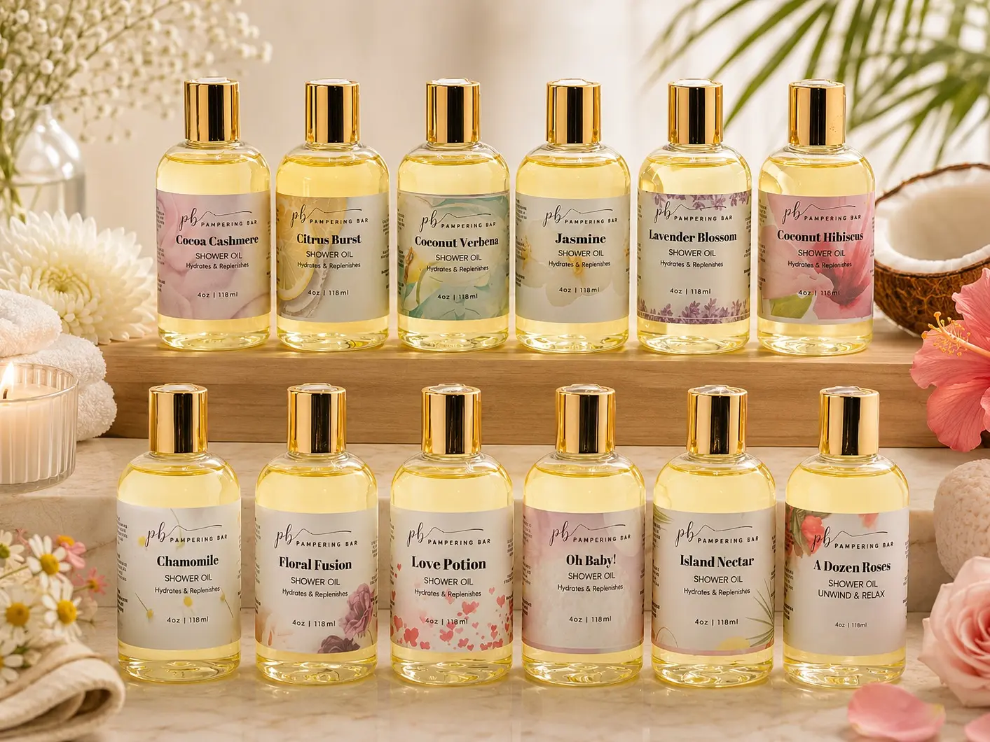 Luxury Hydrating Shower & Body Oil, Moisturizing Bath & Personal Care Product