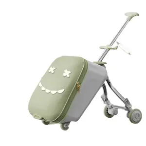 20inch Luggage for Kids Convenient Travel Suitcase with Organiser & Boxes Perfect for Family Trips & Adventures Green Design