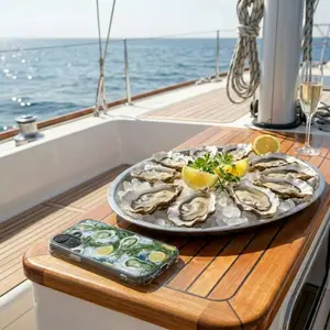 Lemon Oyster Pattern Phone Case | Magnetic Clear Impact Case