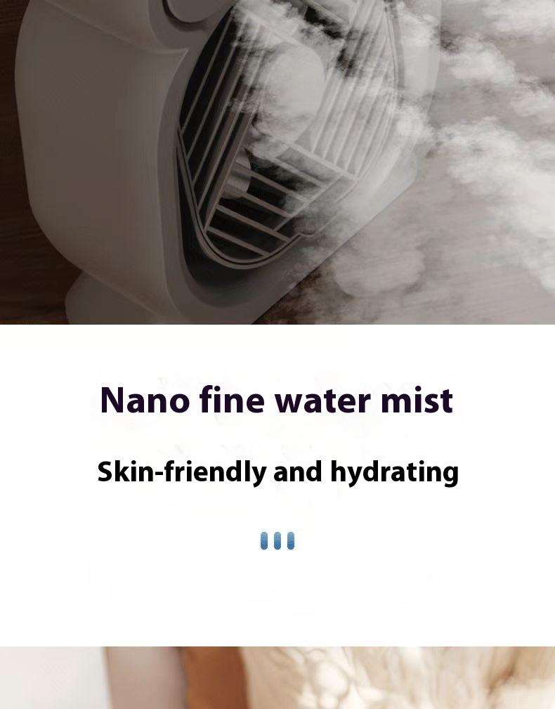 3 In 1 Portable Air Conditioner Evaporative Air Cooler LED Night Lights 3 Speeds Humidifier Fan For Home Office