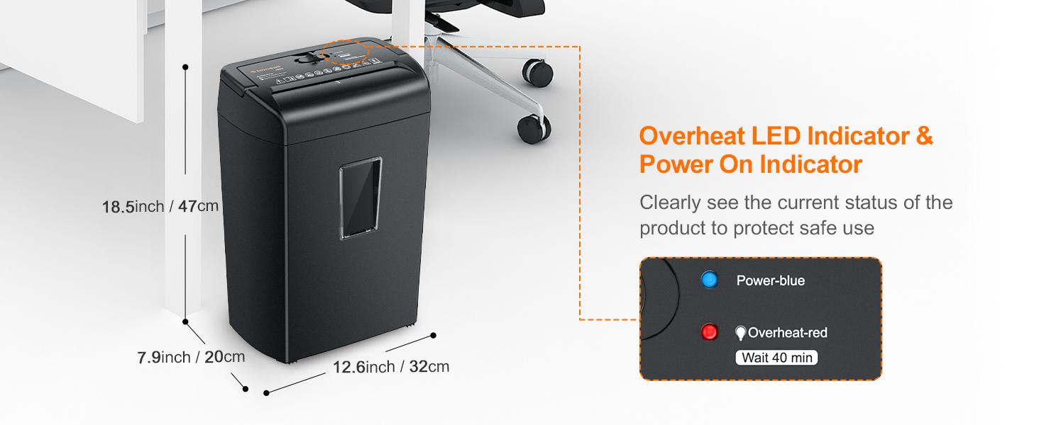 Bonsaii 8-Sheet Micro-Cut Paper Shredder, 5-Minute Runtime, 5.5-Gallon Capacity with Transparent Window, Shreds Credit Cards,Staples,and Clips C209-E