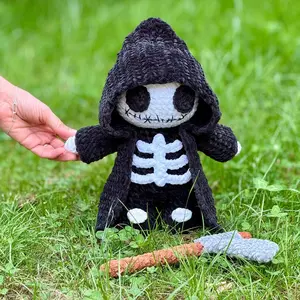 Crochet grim reaper, Cuddly toy crochet, amigurumi crochet Halloween crochet