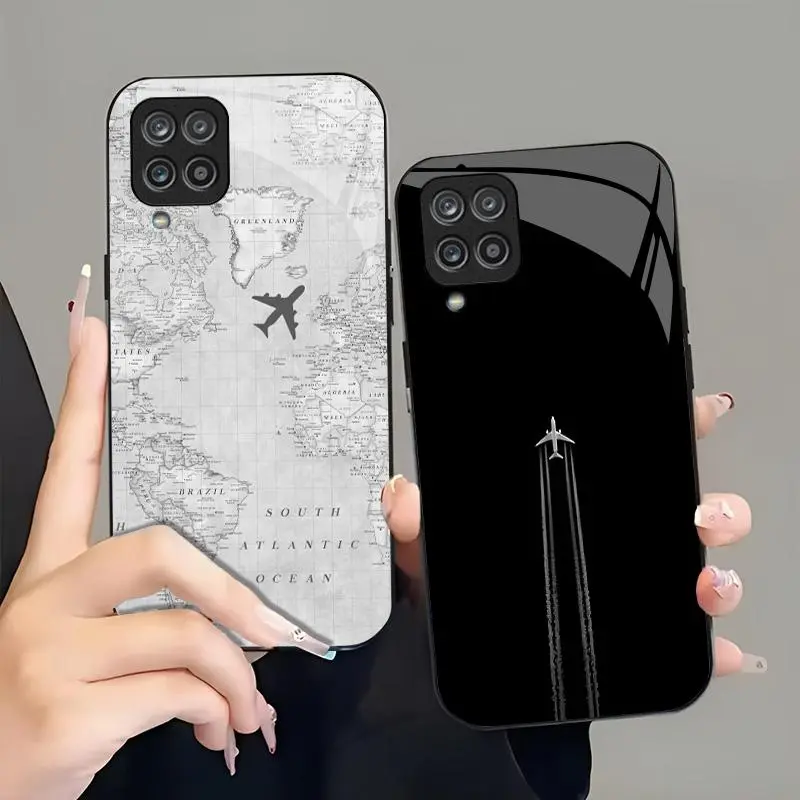 Suitable for [Galaxy A12] high-end phone case🤩，a wide variety of airplane designs are available, offering a sophisticated and minimalist aesthetic，drop-resistant and fingerprint-proof YM99