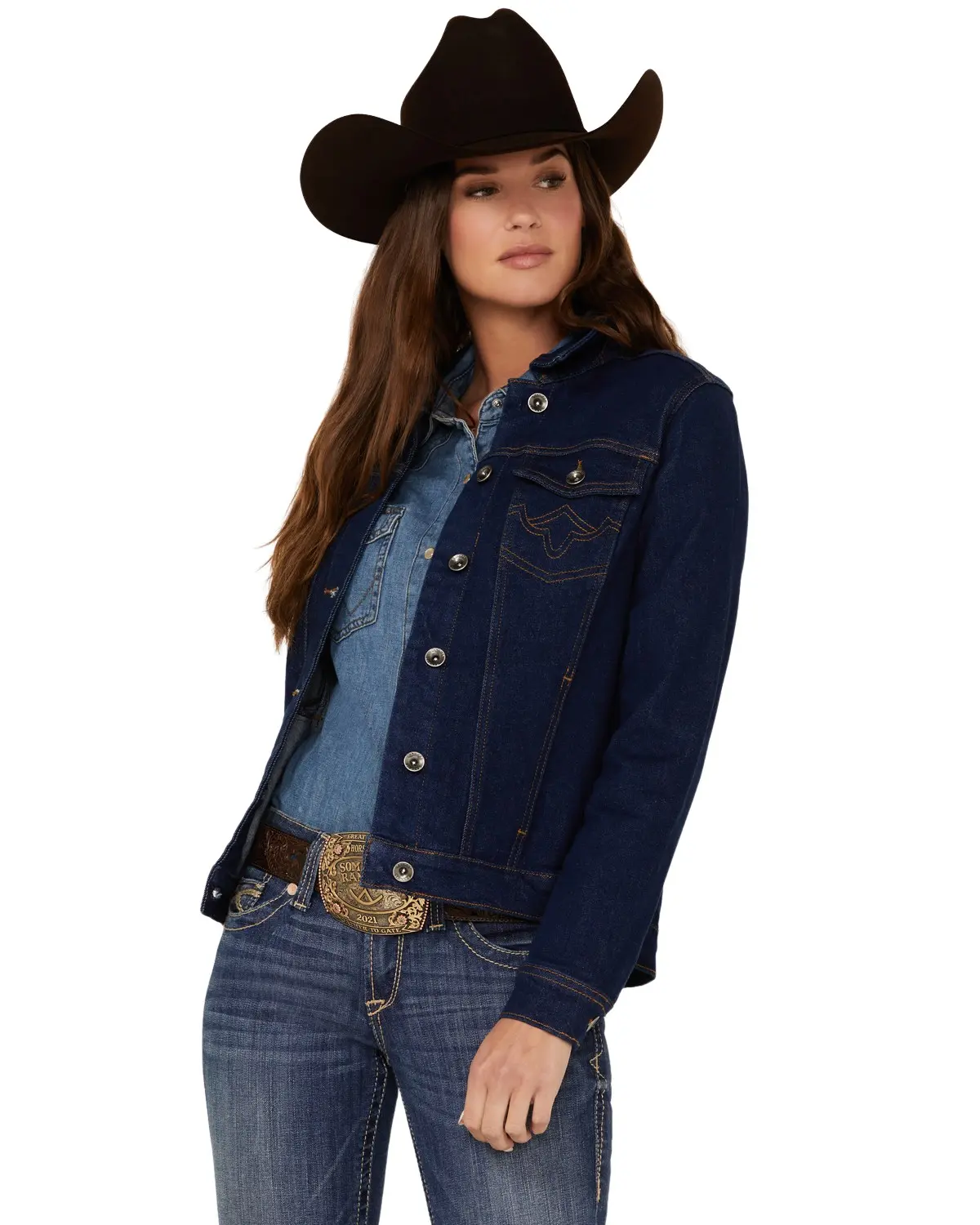 Rank 45 Women's 45&Reg; Women'S Signature Denim Pocket Stitch Rancher - Rwsp22o2