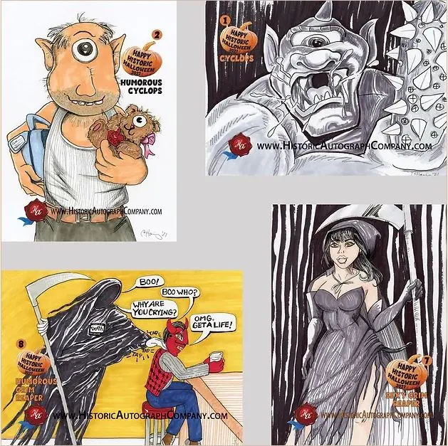Halloween Sticker set - Historic Autographs 24 sticker set
