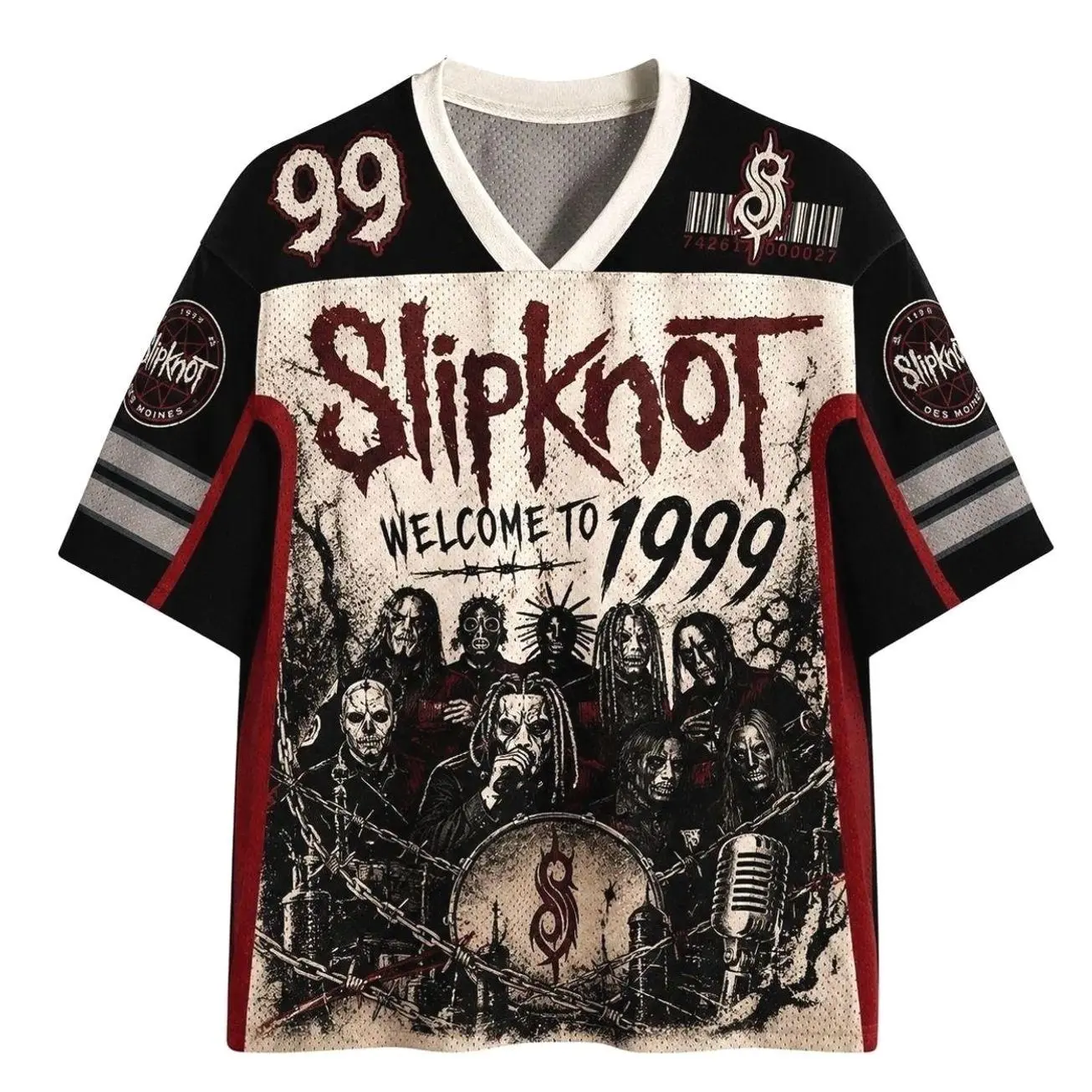 Slipknot Jersey Shirt, Heavy Metal Band Graphic Jersey, Concert Fan Apparel V27 61O YDU