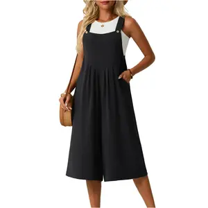 Lepunuo Rompers for Women Summer Casual Jumpers Boho Short Bib Jumpsuits Overalls with Pockets Beach Vacation