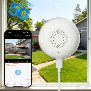 3MP 2K HD Indoor Window Camera Dual Band WiFi 2.4Ghz&5GHz Color Night Vision Human Pet Motion Detection, 24/7 Recording, Real-time Audio Recording, Sound Alarm Easy to Set Up Cloud/SD Card Storage Wireless Security Glass Camera for Home