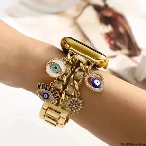 Luxury Metal Apple Watch Band, Elegant Feminine Bracelet Compatible With Standard Models And Ultra, Fits 40 To 49mm, Smooth Adjustable Shiny Durable For Daily Formal Casual Wear