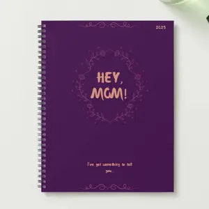 Mother-Daughter Heart To Heart Journal - Purple Spiral Notebook for Self Reflection, Discovery & Gratitude 2025 Edition 2026 planner Bound
