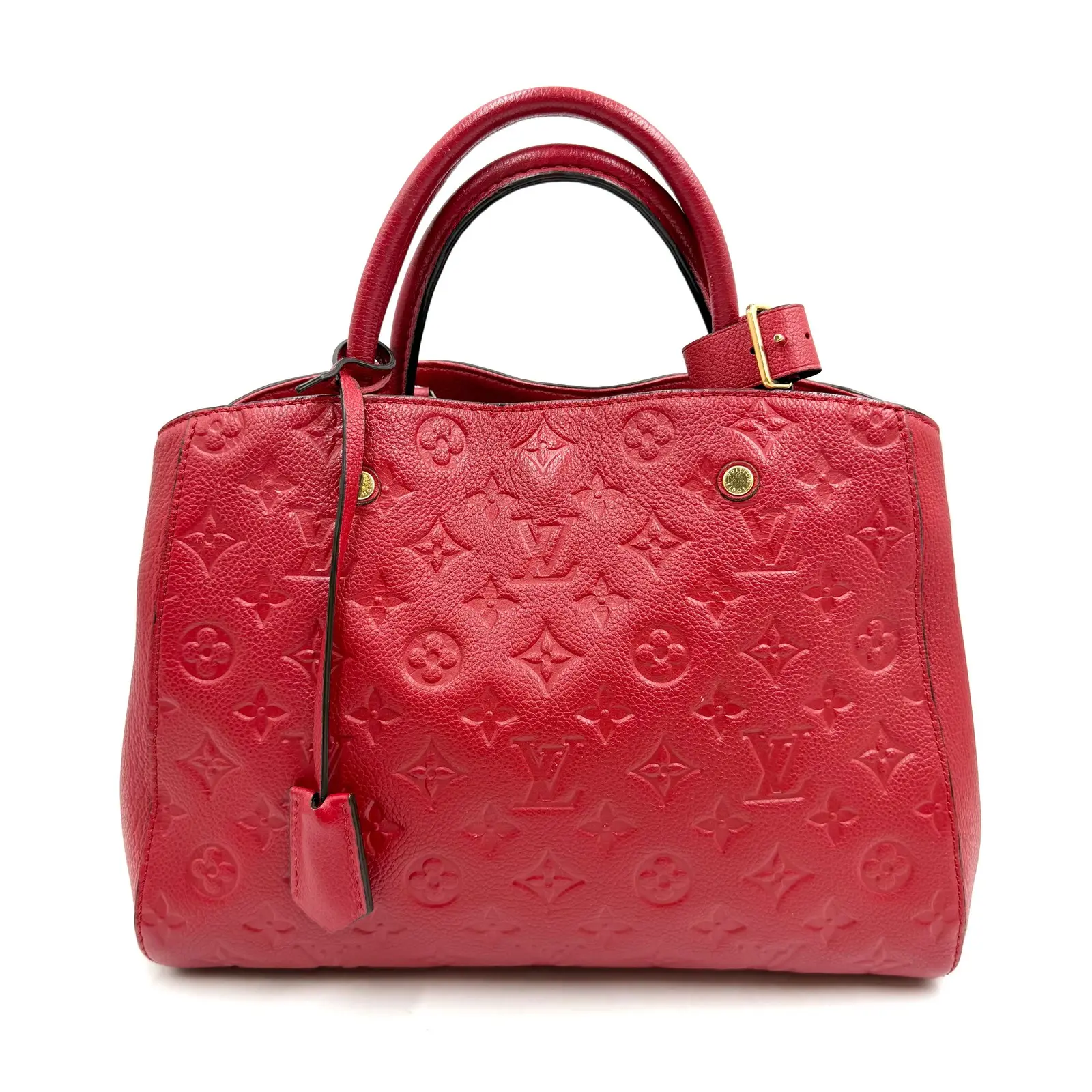 Pre-owned Louis Vuitton AsShown Shoulder Bags 4243 Montaigne Empreinte Leather Handbag 26.05.11
