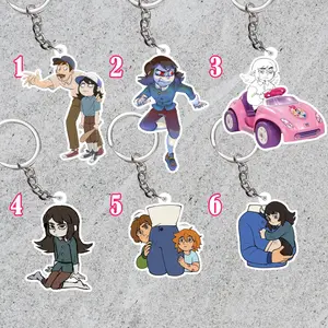 Haunted Hotel inspired keychains set 2: Abaddon/ Nathan/ Esther/ Ben Freeling