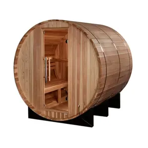 Golden Designs Arosa 4 Person Barrel Traditional Sauna - Pacific Cedar
