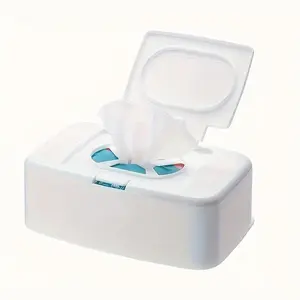 Covered button-style wet wipe dispenser - A compact, hygienic and portable tissue box, suitable for home and travel use, perfect for makeup removal and storage. It can be used with disposable wipes. Holder