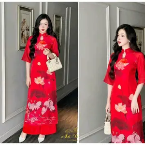 Áo Dài Cách Tân T21 ( Vietnamese Size ) / Áo Dài Cách Tân Truyền Thống Việt Nam/ Girl Ao Dai / Luna Ao Dai / Wedding party Ao Dai / Áo Dài Tết