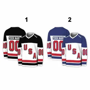 Hockey Jersey Of Usa Team,  Personalized Name And Number Jersey, Unisex Sport Fan Gift, US Hockey Shield 2026 Replica Jersey