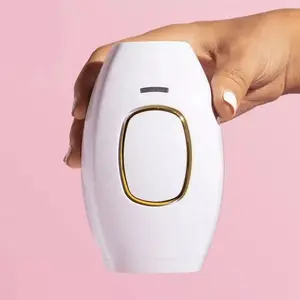 1PCS white, silkier IPL hair removal device, achieving permanent hair removal, quick operation, suitable for underarms, body, intimate areas, face, and legs, painless and safe