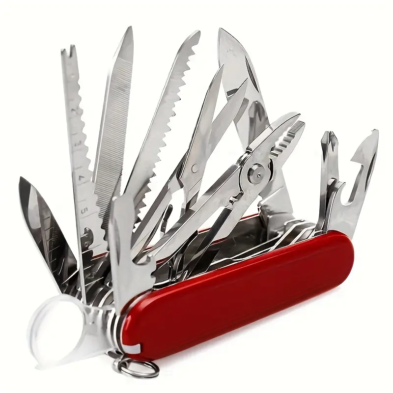 Folding Pocket Multi-Tool Knife for Men, Tactical Stainless Steel EDC Kit with Pliers, Scissors, and Screwdriver for Camping, Emergencies & Work, Tools And Gadgets