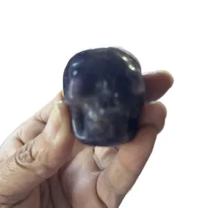 Amethyst Small Skull for Spiritual Enlightenment and Wisdom - Enhances Intuition and Psychic Abilities - Promotes Healing and Connection to Ancestors Crystal Decorations Natural Crystals for Decor Home Decorative