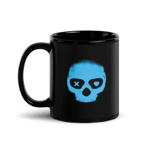 Lights Out Book Mug: Blue Skull Romantasy Coffee Cup
