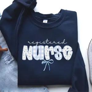 Registered Nurse Sweatshirt T-Shirt, RN Graduation Gift, Cute Nurse Shirt, Floral RN Shirt, Gift For Nursing School Grad, Nurses Week