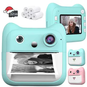 Kids Camera Instant Print,Children's instant printing camera,children's selfie digital camera,high-definition digital camera portable multifunctional children's photo printer,suitable for Christmas,birthday and New Year gifts for boys and girls aged 3-12