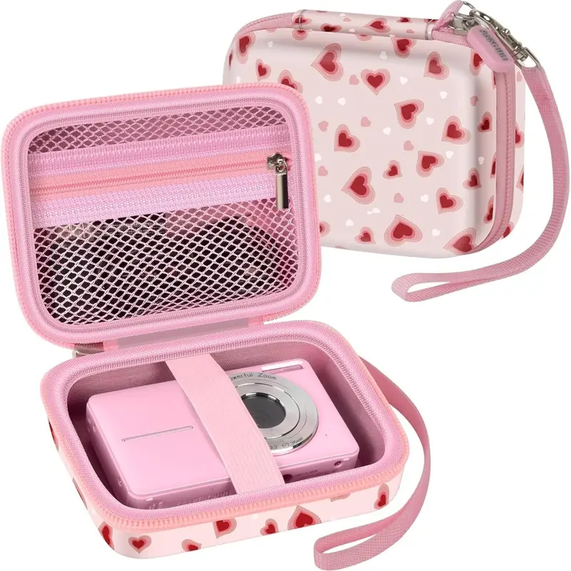 Digital Camera Case for CAMKORY for Kodak Pixpro for VAHOIALD FHD 1080P for QUOLODOO for Fleafer for Polaroid for Canon Small Cameras Holder Bag Camera Storage Bag Camera Zipper Bag Digital Camera Accessories (Box Only)