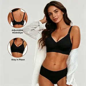 Leopard Jelly Wireless Push Up Bra 1PCVDay Deals- Seamless Deep V Bralette for Women | ComfyT-Shirt Bra for Everyday Wear (S-2XL)