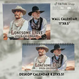 Best Line Of Woodrow and Gus Quotes 2026 Wall Calendar, Lonesome Dove Movie Desktop Calendar, Funny Western Movie Calendar, Cowboy Movie Merch, Wall Decor, Home Decoration, Christmas Holiday Gift, New Year Present.