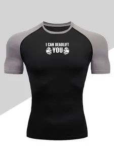 Men's Slim Fit Sports T-Shirt, Quick-Dry Gym Tee, Lightweight Sportswear for Bodybuilding, Running, Training, Breathable Muscle Shirt, Workout Rash Guard