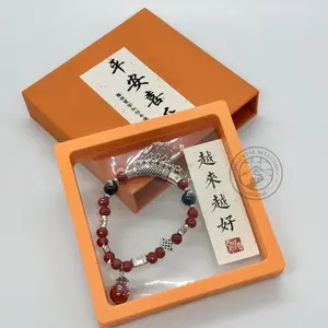 “Yu Nian” Ceramic — Original New Chinese design ceramic beaded bracelet with a premium feel; retro ethnic “Guo trend” ceramic bracelet; ideal gift for graduation/holidays for best friends or girlfriends; niche culture gift [getting better]. New Chinese ki