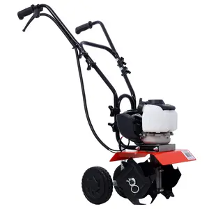 Hardware Mini Tiller Cultivator, Powerful 37.7cc 4-stroke Viper Engine, Gear Drive Transmission, Mini Cultivator with 4-Cycle  Engine