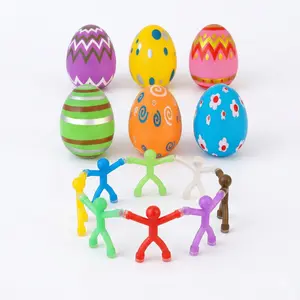 Easter Egg Hunt Toys for Kids 10PCS Magnetic Men STEM Fidget Toy 12 Easter Eggs Bonus Non-Candy Basket Stuffers Secure Lock-In Magnets Safe Durable Materials holiday surprise gift