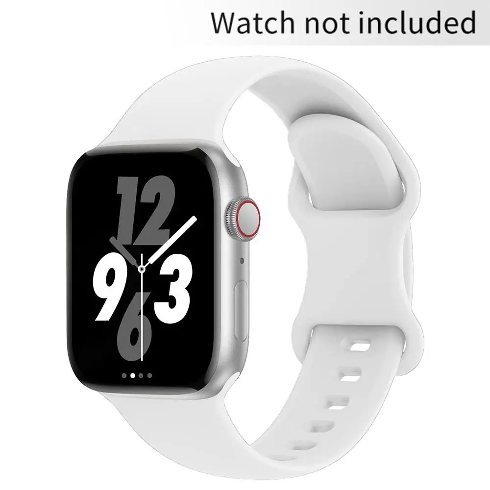 Silicone Sport Watch Band, 1 Count Smart Watch Soft Silicone Wristband, Replacement Watchband for iWatch Band for iWatch Series 9 8 7 SE 6 5 4 3 Ultra