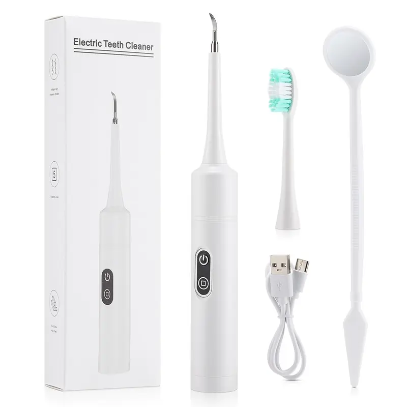 Electric Tooth Cleaning Brush, Portable Oral Care Kit with Replaceable Head and 5 Modes, Ipx6 Waterproof Rechargeable Dental Tool, Rechargeable Toothbrush, Rechargeable Electronic Toothbrushes