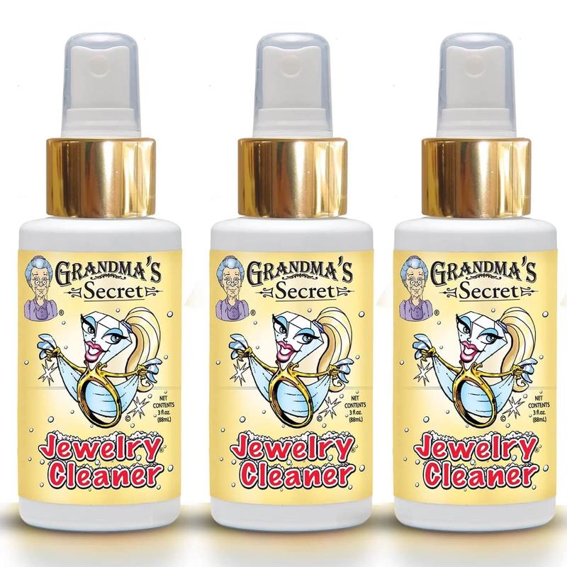 Grandma’S Secret Jewelry Cleaner Spray Gold Silver Cleaning Solution Tarnish Remover 3Oz 3 Pack Grandma'S Secret