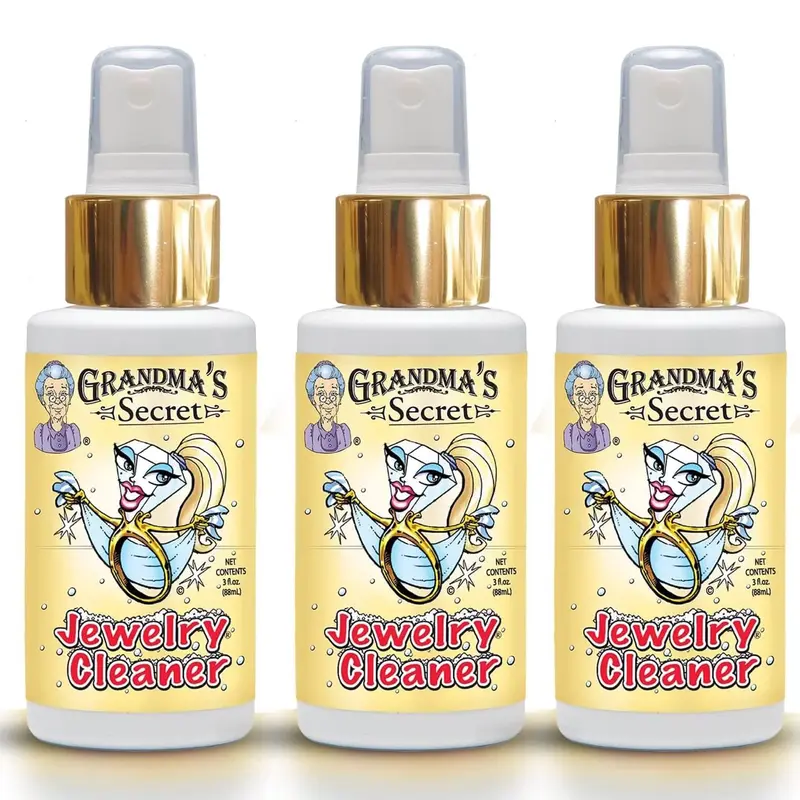 Grandma’S Secret Jewelry Cleaner Spray Gold Silver Cleaning Solution Tarnish Remover 3Oz 3 Pack Grandma'S Secret