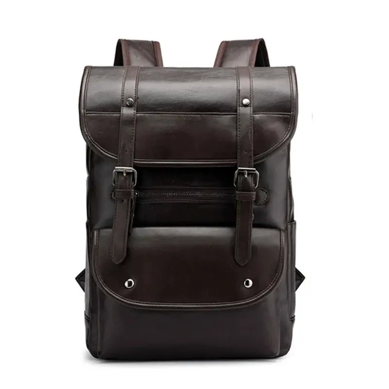 Classic PU Leather Backpack Travel Bag for Men, Structured Casual Daypack with a Formal Look for Commuting & Campus Life, Structured Shape, Daily Work Backpack, Edc Gear, Everyday Carry