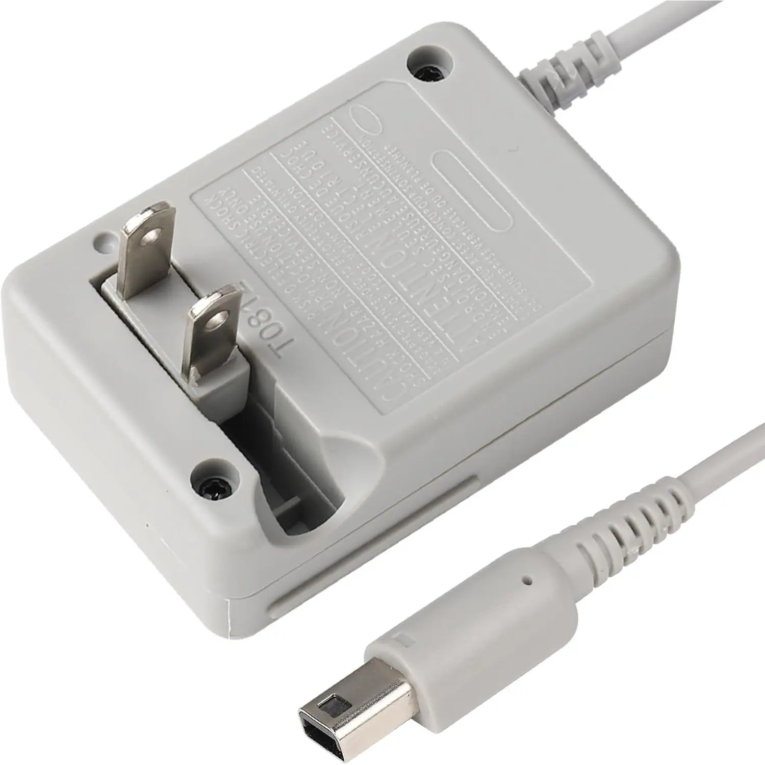 2DS Electronic Charging Power Adapter with Protection Cord, Compatible with 3DS, DSi, DSi XL, 2DS XL Console Devices (Wall Plug Included), 1 Pack Charger