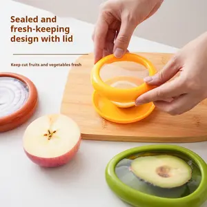 TPU Fresh Food Storage Crisper Boxes - 4pcs Set with Lids for Fruits & Vegetables - Food Grade TPU Material - Kitchen Utensils Organizer - Sealed Design for Long Lasting Freshness