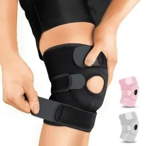 Open Patella Knee Brace - Adjustable Compression Support for Running, Workout & Joint Stability