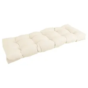 46-inch by 19-inch Tufted Solid Twill Bench Cushion