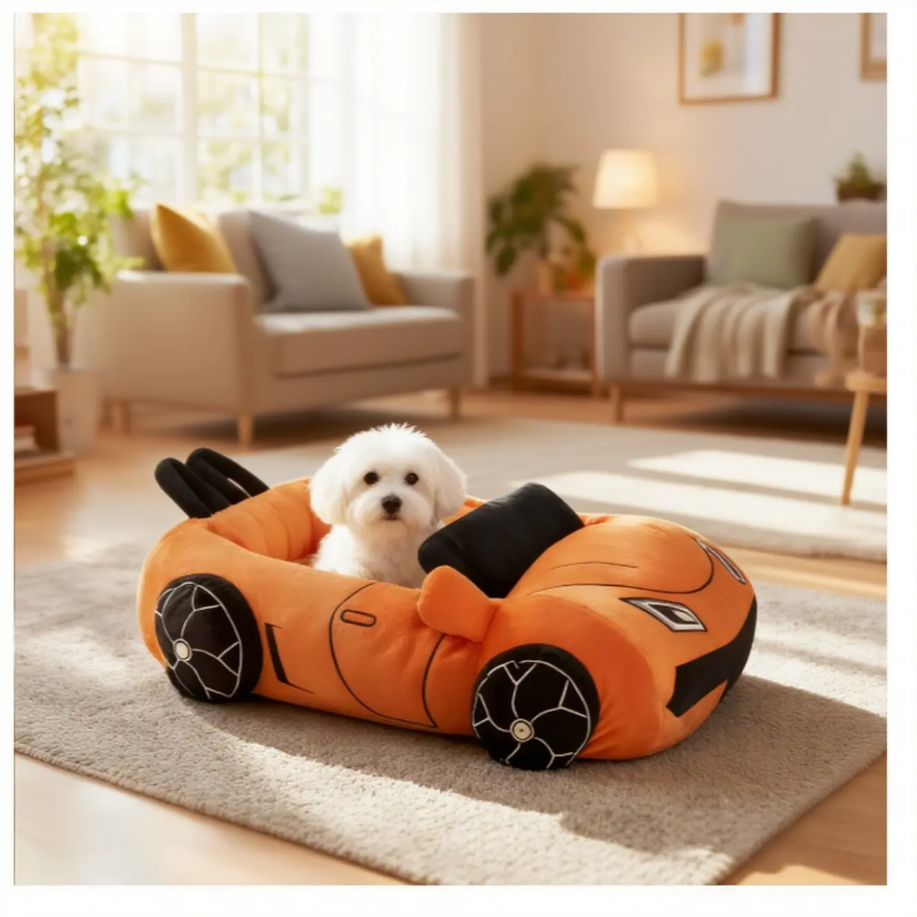 Washable Pet Bed for Small Dogs & Cats, Fluffy Plush Cuddly Calming Nest, Anti-Slip Non-Shedding Soft Sleeping Mat for Crate, Machine Washable Cozy Kitten Puppy Bed #backtoschool