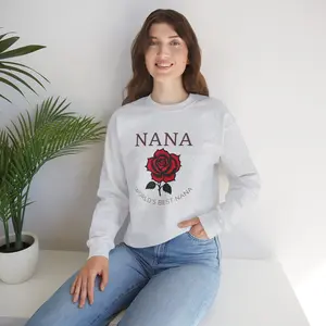 World's Best Nana Sweatshirt, Grandmother Gift, Family Grandma Jumper, Cozy Pullover, Announcement Present