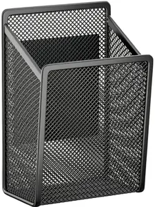 Magnetic Pen Holder - Single Magnetic Pencil Locker Holder Organizer, Strong Magnets Mesh Marker Holder Pen Basket for Whiteboard, Refrigerator and Locker