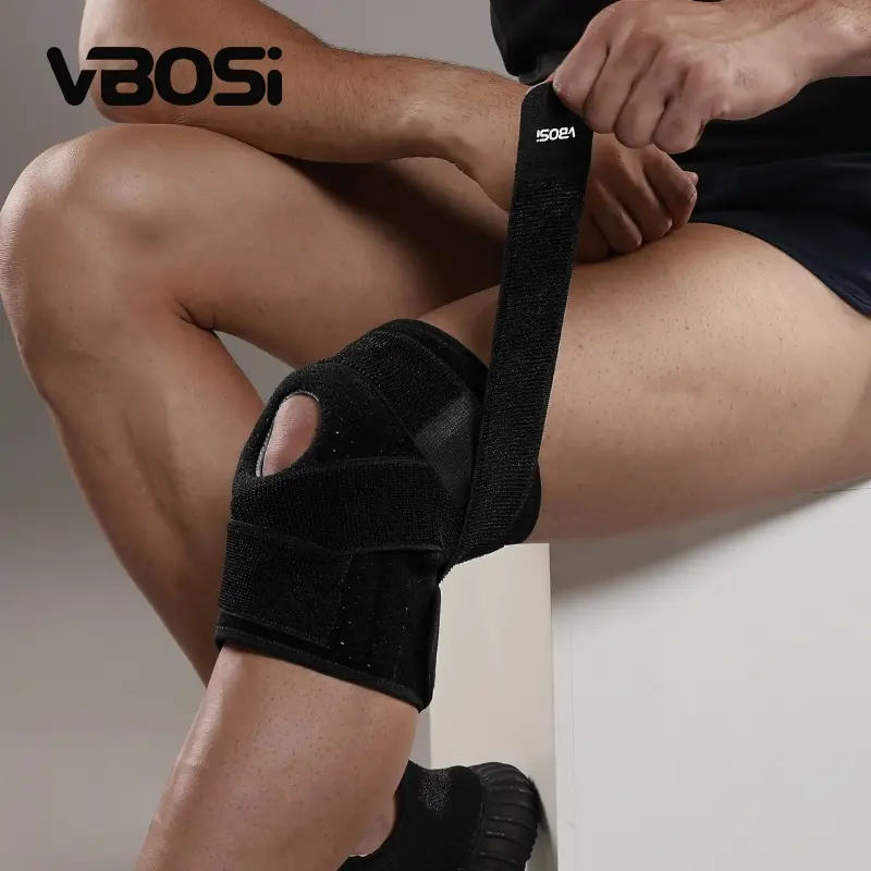 1 Piece Adjustable Patellar Knee Brace, Knee Supports with Open Patella, Knee Supporter, Support Stabilizers for Weightlifting & Sports for Women & Men