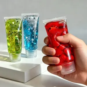 Jam Tube Squishy - Strawberry & Blueberry Moldable Non-Rebound Fidget Toy | Soft Gel Stress Ball