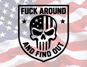 FAFO Outlaw Vinyl Decal 5inch Weatherproof UV Resistant Easy Peel Stick for Vehicles Gear Lockers Bold Solid Color Statement Piece