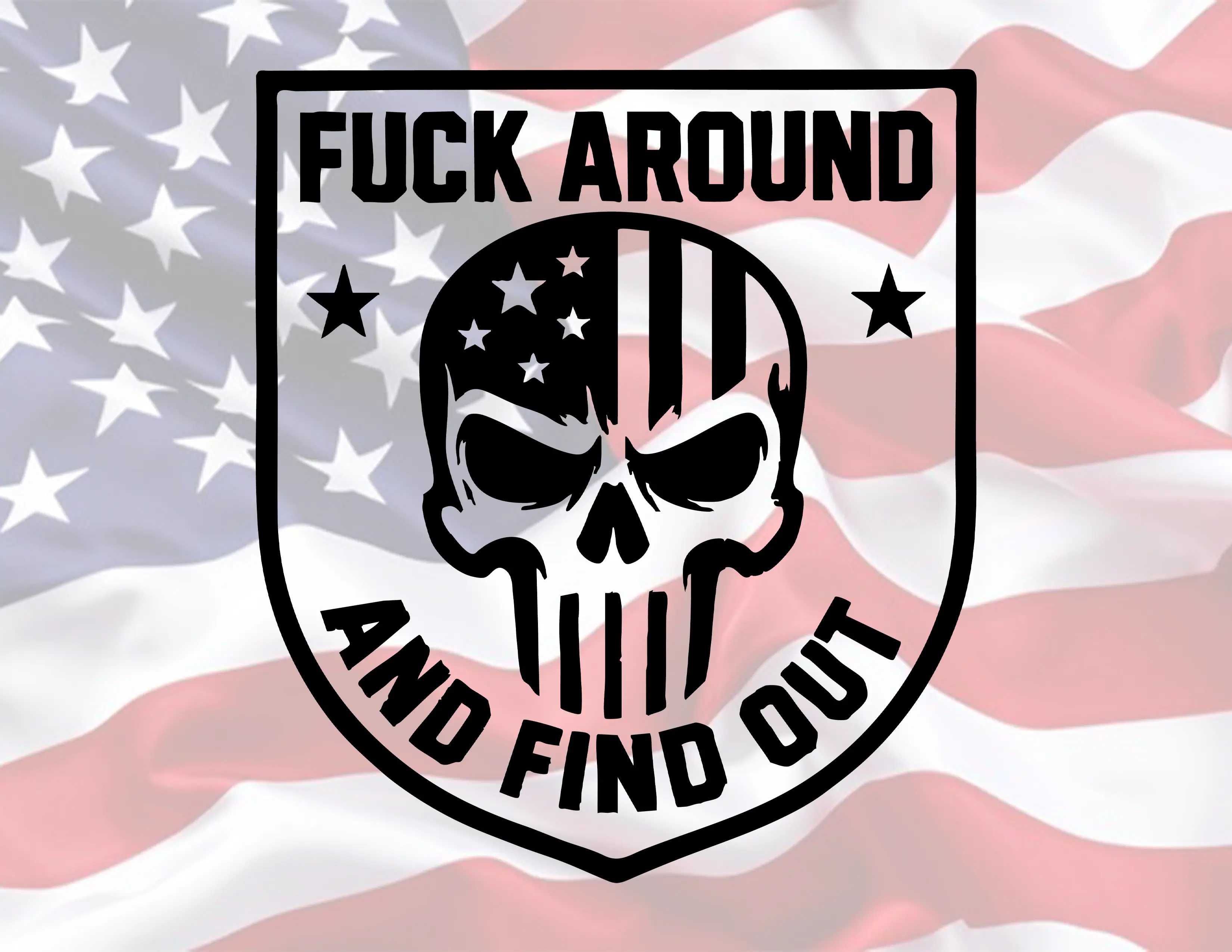 FAFO Outlaw Vinyl Decal 5inch Weatherproof UV Resistant Easy Peel Stick for Vehicles Gear Lockers Bold Solid Color Statement Piece